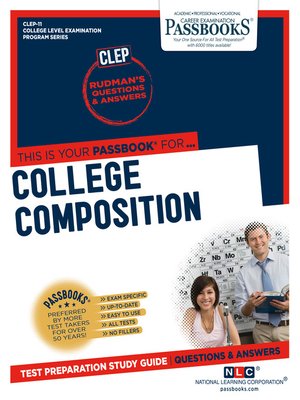 cover image of COLLEGE COMPOSITION (FRESHMAN)
